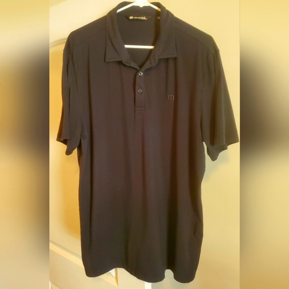 Travis Mathew Men's Black Polo Shirt